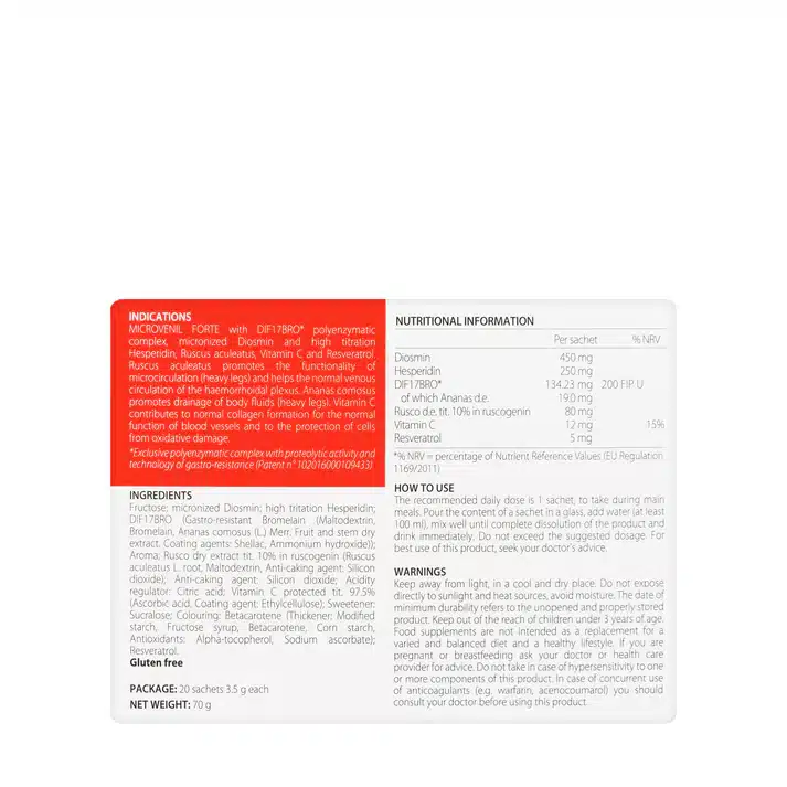 Microvenil Forte 20Sachets - Image 2